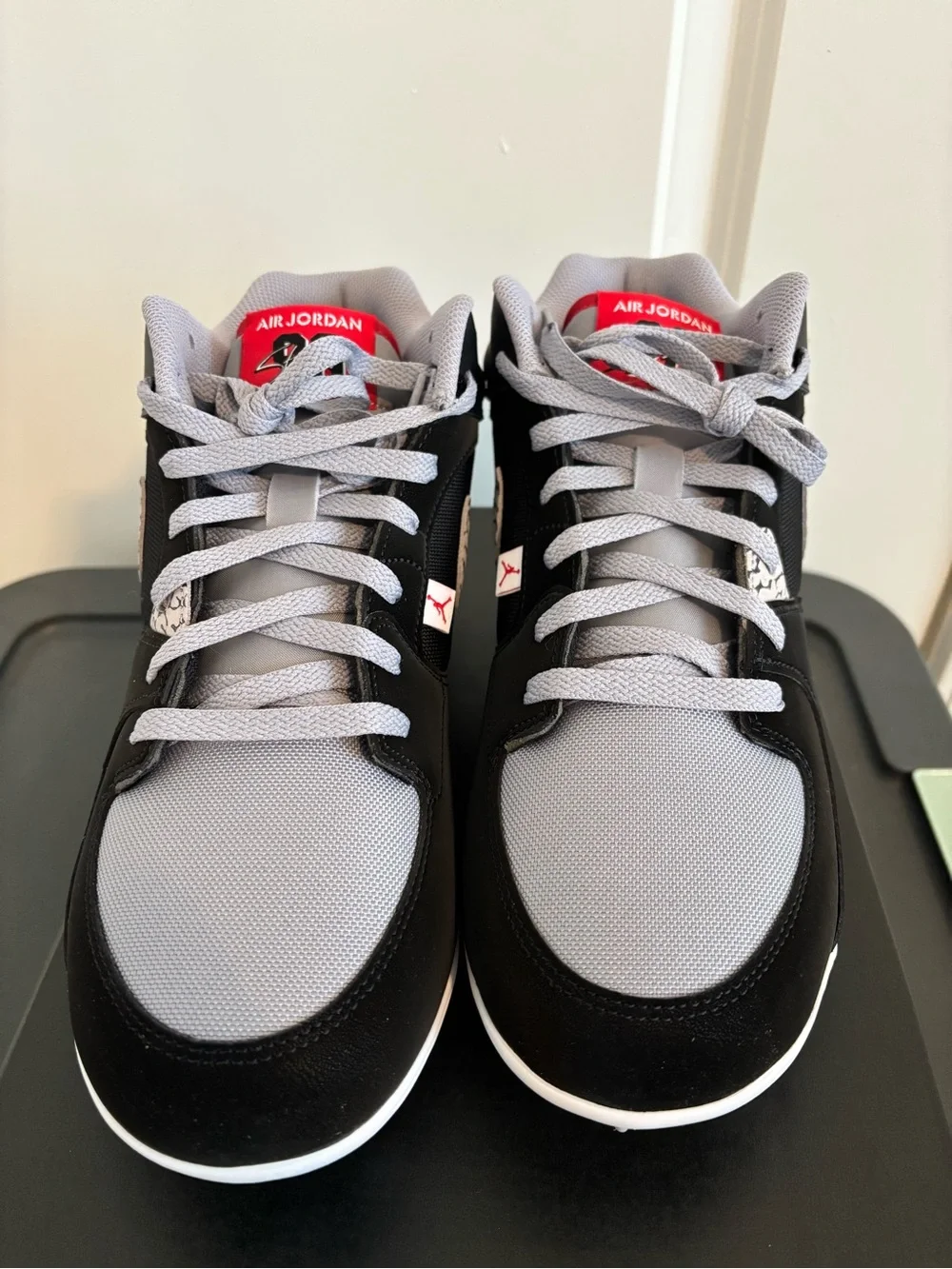 NEW Mens Jordan Stadium 90 Low TD Black Cement Football Cleats Size 12 HQ0210060